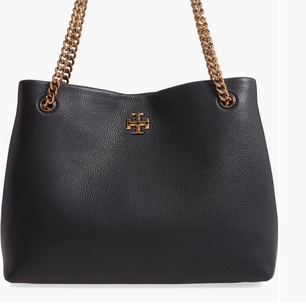Tory Burch Black Leather Tote Bag